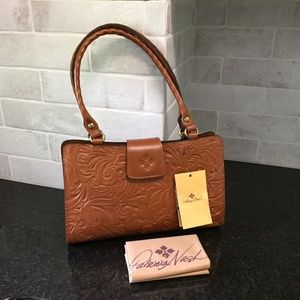 Patricia Nash Rienzo Satchel tooled leather purse NEW NWT